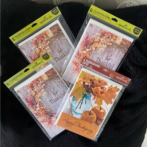 Hallmark Thanksgiving Greeting Cards Set - Lot of 24 with Bonus Snoopy Stickers
